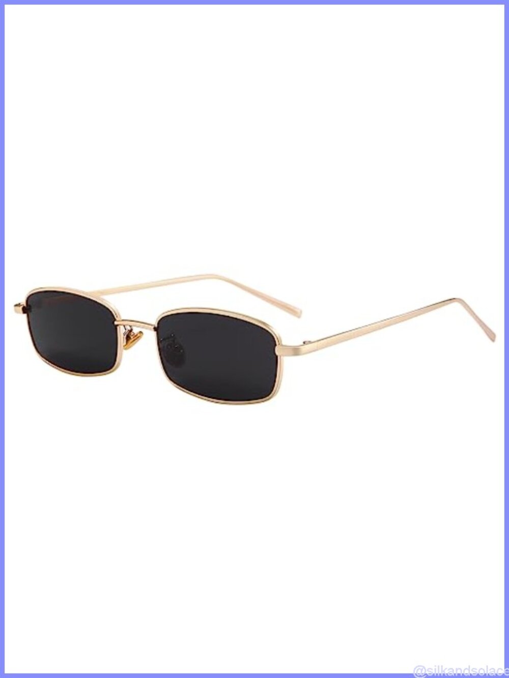 Retro Rectangle Sunglasses Small Narrow Frame UV400 Unisex Adult Sunglasses